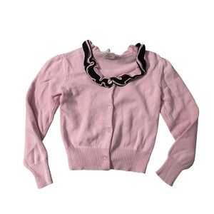 Girl's Crazy 8 Pink Ruffle Cardigan